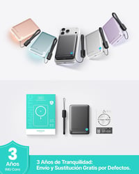 INIU Qi2 mágneses power bank 10000 mAh 45 W, USB-C kábellel és állvánnyal 8