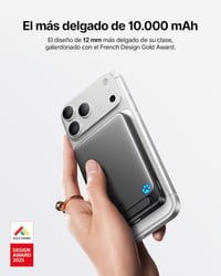 INIU Qi2 mágneses power bank 10000 mAh 45 W, USB-C kábellel és állvánnyal 4