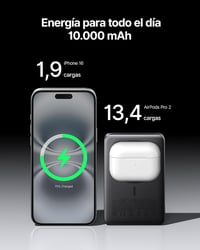 INIU Qi2 mágneses power bank 10000 mAh 45 W, USB-C kábellel és állvánnyal 6