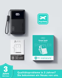 INIU Mini Powerbank 10 000 mAh, 45 W rýchle nabíjanie, s USB-C káblom – čierna 8