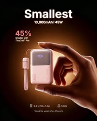 Mini power banka INIU 10000 mAh 45 W USB-C rýchlonabíjanie, staroružová 2