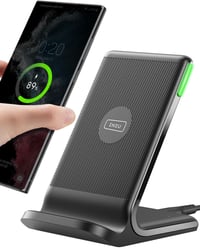 INIU Qi-Certified 15W Gyors Vezeték Nélküli Töltő Állvány – iPhone 15 14 13 12 Pro Max Xr Xs X 8, Samsung Galaxy S22 S21 S20 S10 Note10, Goo 1