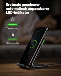 INIU Qi-Certified 15W Gyors Vezeték Nélküli Töltő Állvány – iPhone 15 14 13 12 Pro Max Xr Xs X 8, Samsung Galaxy S22 S21 S20 S10 Note10, Goo 3