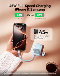 INIU Mini Power Bank 45W gyorstöltő, 10000 mAh, USB-C - zöld 3
