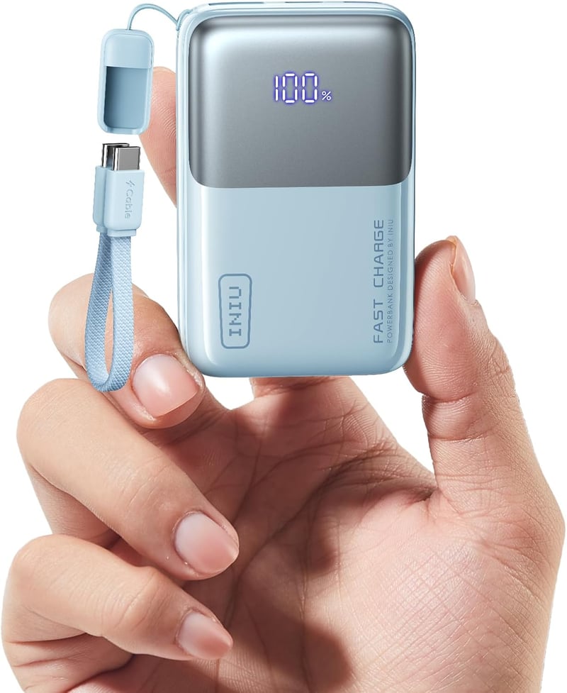 INIU Mini Power Bank 10000 mAh – 45W gyorstöltés, USB-C, kék