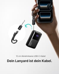 INIU Ultra Mini Power Bank 10000 mAh 45W rýchle nabíjanie s USB-C káblom, prenosná externá batéria 5