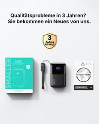 INIU Ultra Mini Power Bank 10000 mAh 45W rýchle nabíjanie s USB-C káblom, prenosná externá batéria 8