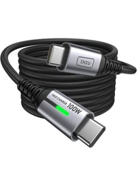 INIU USB-C kábel 100W PD3.0 nylon fonott - fekete - 2 m 1
