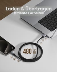 INIU USB-C kábel, 5 ks (0,5 / 1 / 1 / 2 / 2 m) USB-A na C rýchlonabíjací dátový kábel 3.1A QC 3.0 pre iPhone 15, Samsung S23, Xiaomi a Google Pixel 7
