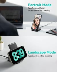 Bezdrôtová nabíjačka INIU, balenie 2 ks, 15W rýchly nabíjací stojan Qi pre iPhone 17 16 15 14 13 12 Pro Max, Samsung Galaxy S23 S22 S21 a zariadenia Google 6
