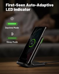 Bezdrôtová nabíjačka INIU, balenie 2 ks, 15W rýchly nabíjací stojan Qi pre iPhone 17 16 15 14 13 12 Pro Max, Samsung Galaxy S23 S22 S21 a zariadenia Google 3