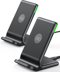 Bezdrôtová nabíjačka INIU, balenie 2 ks, 15W rýchly nabíjací stojan Qi pre iPhone 17 16 15 14 13 12 Pro Max, Samsung Galaxy S23 S22 S21 a zariadenia Google 1