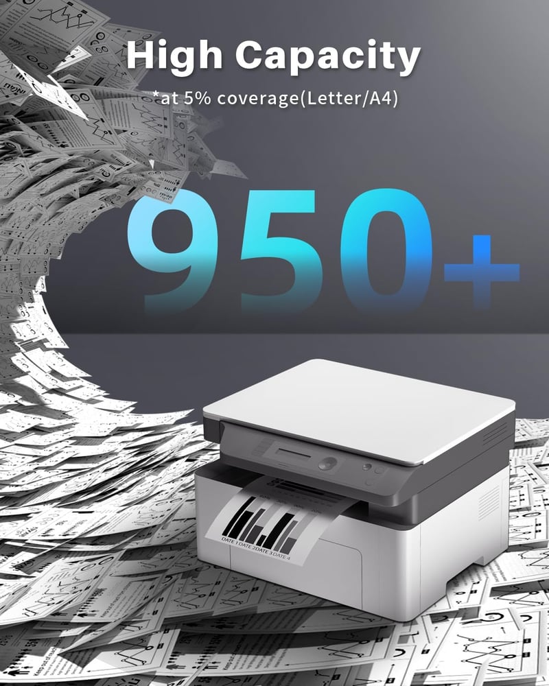 INK4U 142A fekete toner patron HP LaserJet M140w M110w M139w nyomtatóhoz - 142A Toner Black