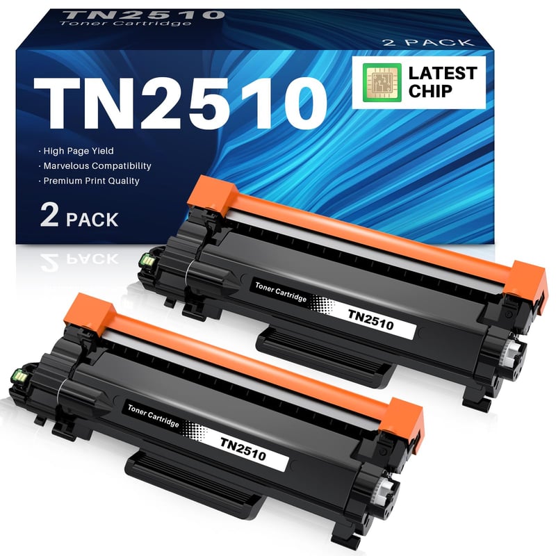 Pachet de 2 tonere INK4U TN2510 - Cartuș de toner compatibil pentru Brother TN-2510 / TN-2510XL