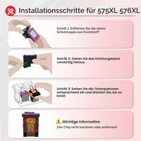 Atramentové kazety InkAlfa 575 XL a 576 XL pre tlačiarne Canon TR4755i, TS3551i, TS3750i a TR3550i, kompatibilný atrament Canon 575 a 576 XL 4