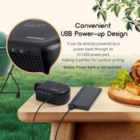 Inkbird Bluetooth grillventilátor Wi-Fi füstöléses hőmérővel 4 szondával Kamado Joe 8