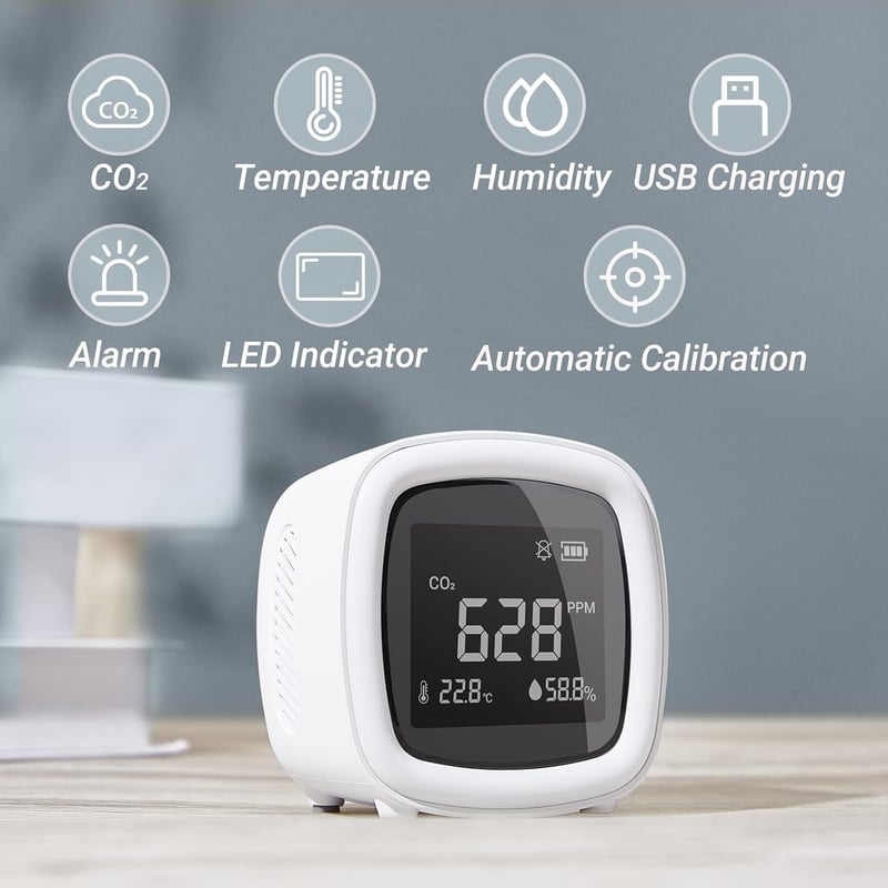 Inkbird IAQM-068 CO2 mérő, levegőminőség detektor hőmérséklet és páratartalom érzékelővel
