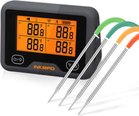 Inkbird IBBQ-4BW WiFi és Bluetooth grillhőmérő 4 szenzorral, USB tölthető, mágneses tartóval, kettős riasztással, BBQ sütéshez 8