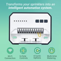 Inkbird IIC-600-WIFI Öntözésvezérlő, 6 Zónás WiFi Locsoló Időzítő, Okos Öntözőrendszer Vezérlő Alkalmazással, LCD Kijelző 3