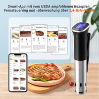 Inkbird ISV-300W WLAN Sous Vide Roner, Precíz Hőmérséklet-szabályozás, IPX7 Vízálló 7