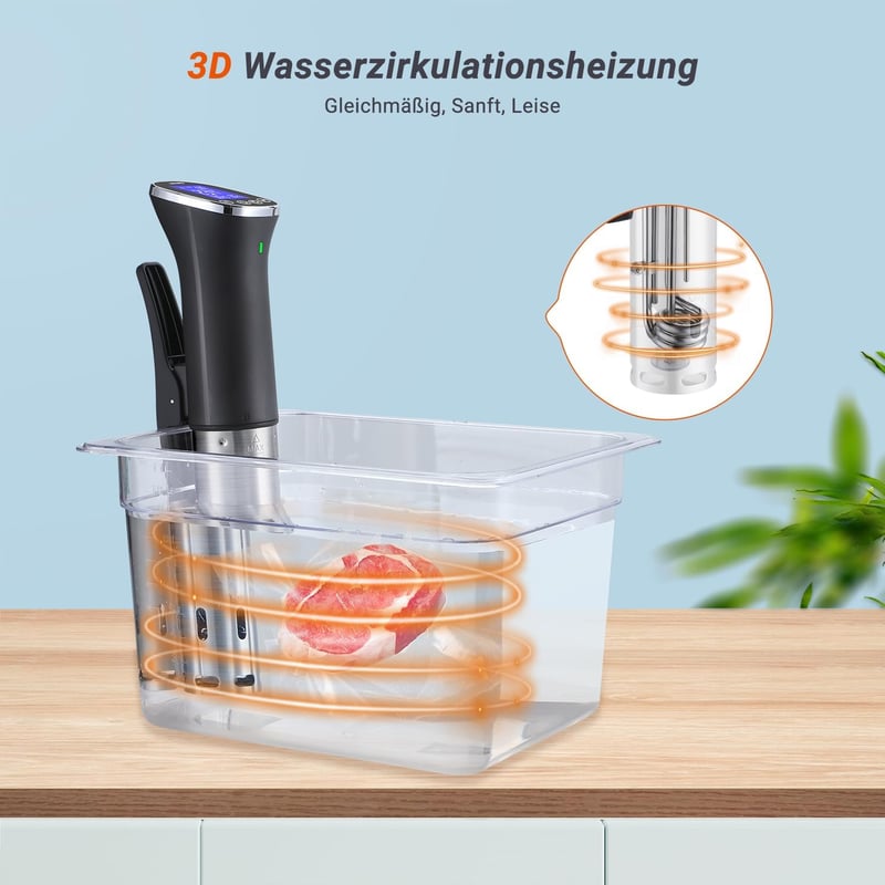 Inkbird ISV-300W WLAN Sous Vide Roner, Precíz Hőmérséklet-szabályozás, IPX7 Vízálló