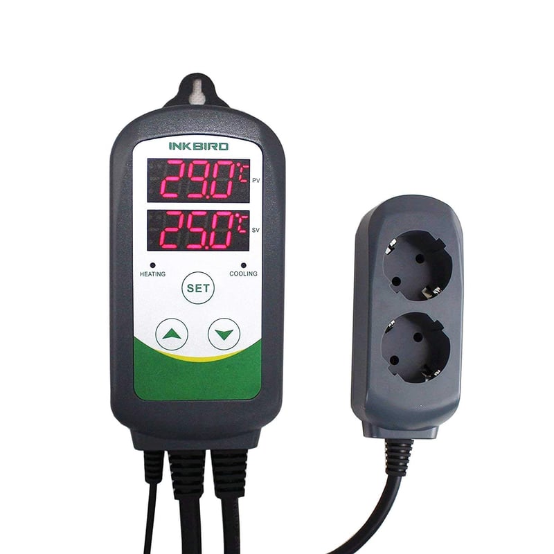 Inkbird ITC-308 Digitalni Regulator Temperature s Senzorom, Prekidač za Grijanje i Hlađenje, 230V Termostat, Snaga 2200W, 2m IP68 Sonda