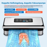INKBIRD Profi Vákuumozó Gép Száraz/Nedves/Folyadék Módú Dupla Pumpával 20L/min 2