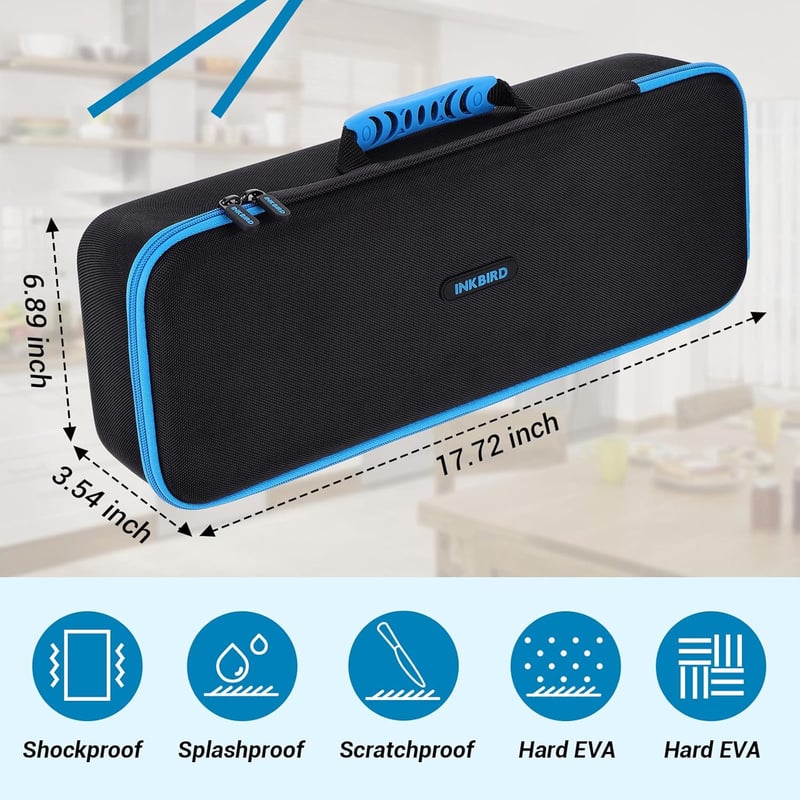 Inkbird WiFi Sous Vide Készülék EVA Védőtokkal - 100W Vízálló Konyhai Hőmérséklet Szabályzó 25-99°C - Precíziós Időzítő Tökéletes Főzéshez