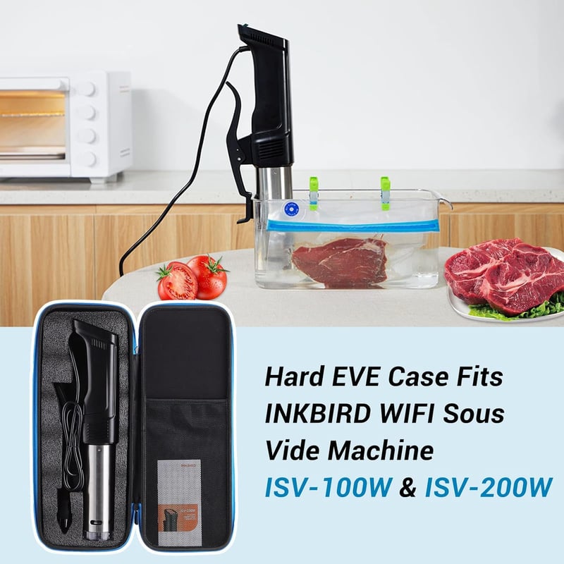 Inkbird WiFi Sous Vide Készülék EVA Védőtokkal - 100W Vízálló Konyhai Hőmérséklet Szabályzó 25-99°C - Precíziós Időzítő Tökéletes Főzéshez