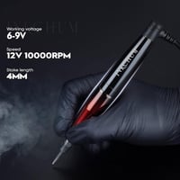 INKCHUM Tetoválógép Szett Kezdőknek Tűkkel Pedállal Piros-Fekete 5