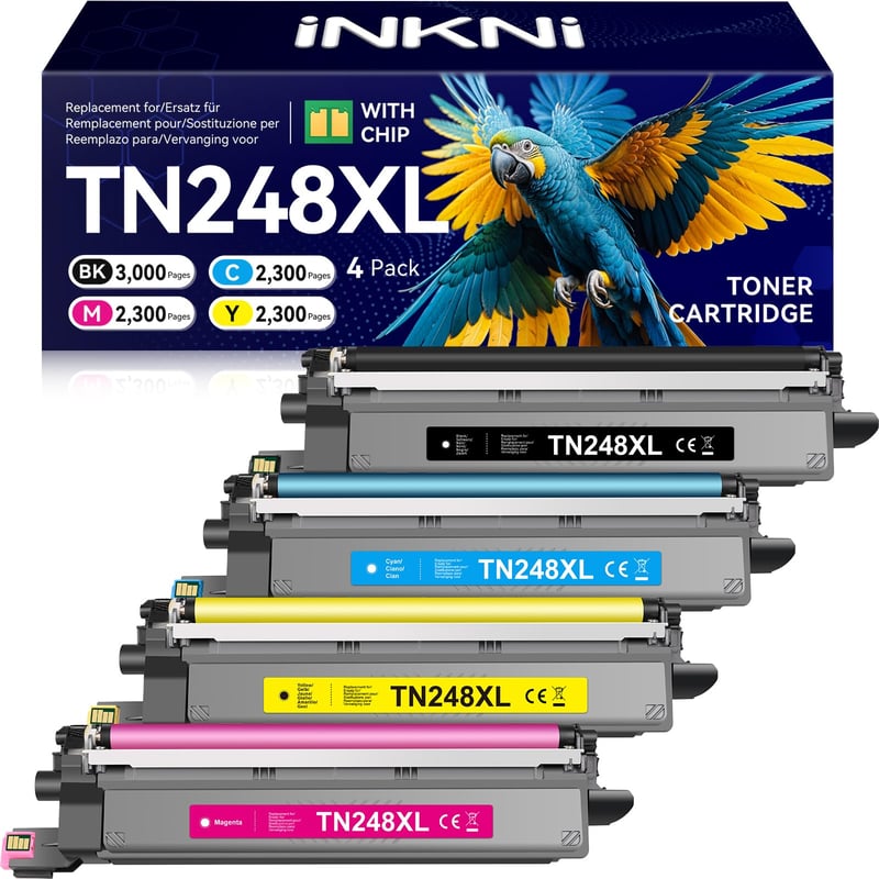 Kompatibilný toner InkNI TN248XL pre Brother TN-248XL TN248 MFC-L3760CDW MFC-L3740CDW DCP-L3520CDWE DCP-L3560CDW HL-L3220CWE 4 ks čierny, azúrový, purpurový, žltý