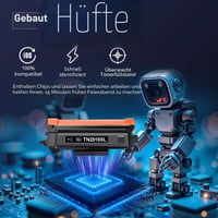 InkNI TN2510XL Kompatibilný toner pre Brother TN-2510XL TN2510, určený pre zariadenia HL-L2400DWE, HL-L2400DW, MFC-L2800DW, MFC-L2835DW, DCP-L2620DW, 4 ks, čierny 3