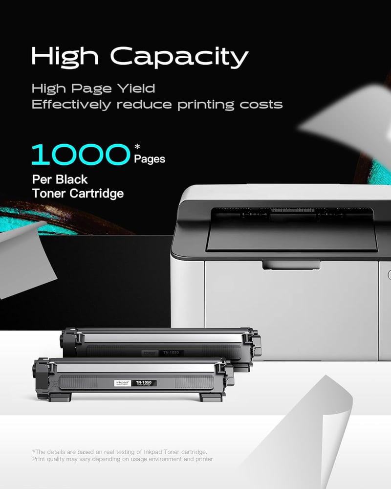 iNKPAD TN1050 Toner Cartridge Brother DCP-1612W HL-1210W MFC-1910W nyomtatóhoz, 2db fekete - TN1050 (2 Black)