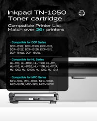 iNKPAD TN1050 Toner Cartridge Brother DCP-1612W HL-1210W MFC-1910W nyomtatóhoz, 2db fekete - TN1050 (2 Black) 2