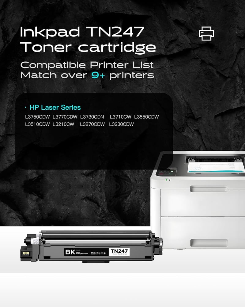iNKPAD TN243 TN247 CMYK Toner Brother MFC-L3750CDW DCP-L3550CDW HL-L3210CW