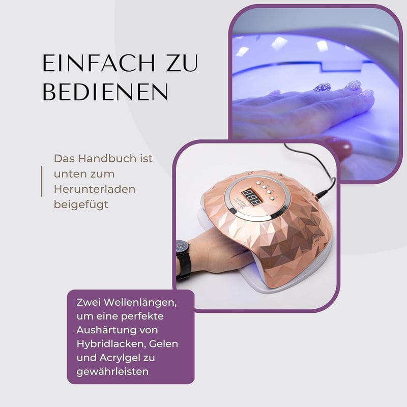 INLAQ 248W Dual UV/LED Körömlámpa LCD Kijelzővel és Mozgásérzékelővel