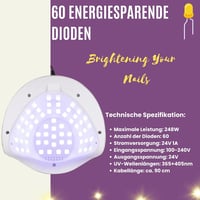 INLAQ 248W Dual UV/LED Körömlámpa LCD Kijelzővel és Mozgásérzékelővel 4