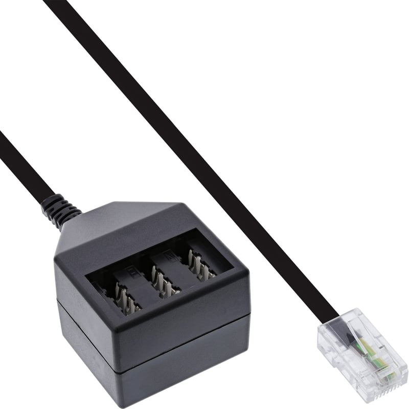 InLine 69942 TAE adaptérový kábel RJ45 konektor – TAE NFN zásuvka – 20 cm