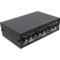 Manuálny 2-portový AV prepínač InLine 89302I, 3x RCA vstup/výstup, kovový kryt 2