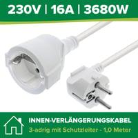 Prelungitor InLine, 1 m, alb 2