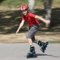 Gyerek Inline Görkorcsolya Kezdőknek 36-39 EU-s Méret (240-270 mm) - Állítható Méretű Rulizó Fiúknak és Lányoknak 4-12 Éves Korig, Beltéri és Kültéri, Fekete-Kék 6