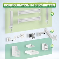 InLine Slatwall Monitor tartó 17-32 colos képernyőhöz, VESA 75/100, fali és asztali rögzítés 7