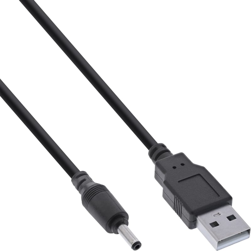 Napájací kábel InLine USB-A – DC konektor, 3,5 x 1,35 mm, 5V, 3A, 15W, 2 m, 26806B