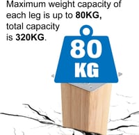 INMOZATA tölgyfa bútorlábak 4 db csavarokkal - 10 cm - natúr 3