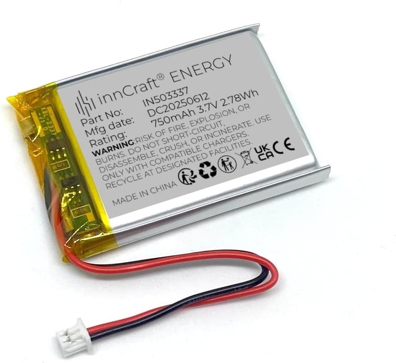 innCraft Lithium Polymer akkumulátor 750 mAh 3.7V 503337 Molex csatlakozó