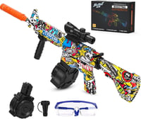 Innedu M4A1 Elektromos Gél Blaster - Kétmódú Játékfegyver 60.000 Gélgolyóval és Védőszemüveggel, 35m Hatótáv, 12+ Éveseknek 1