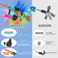 Innedu M4A1 Elektromos Gél Blaster - Kétmódú Játékfegyver 60.000 Gélgolyóval és Védőszemüveggel, 35m Hatótáv, 12+ Éveseknek 7
