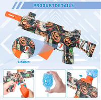 Innedu M4A1 Elektromos Gél Blaster - Kétmódú Játékfegyver 60.000 Gélgolyóval és Védőszemüveggel, 35m Hatótáv, 12+ Éveseknek 5
