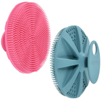 INNERNEED Silikónová kefka na telo do sprchy, jemný materiál potravinárskej kvality, 2-balenie 1