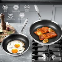 Innerwell 2 részes serpenyőszett 24 és 28 cm rozsdamentes acél fedővel indukciós tűzhelyre 4